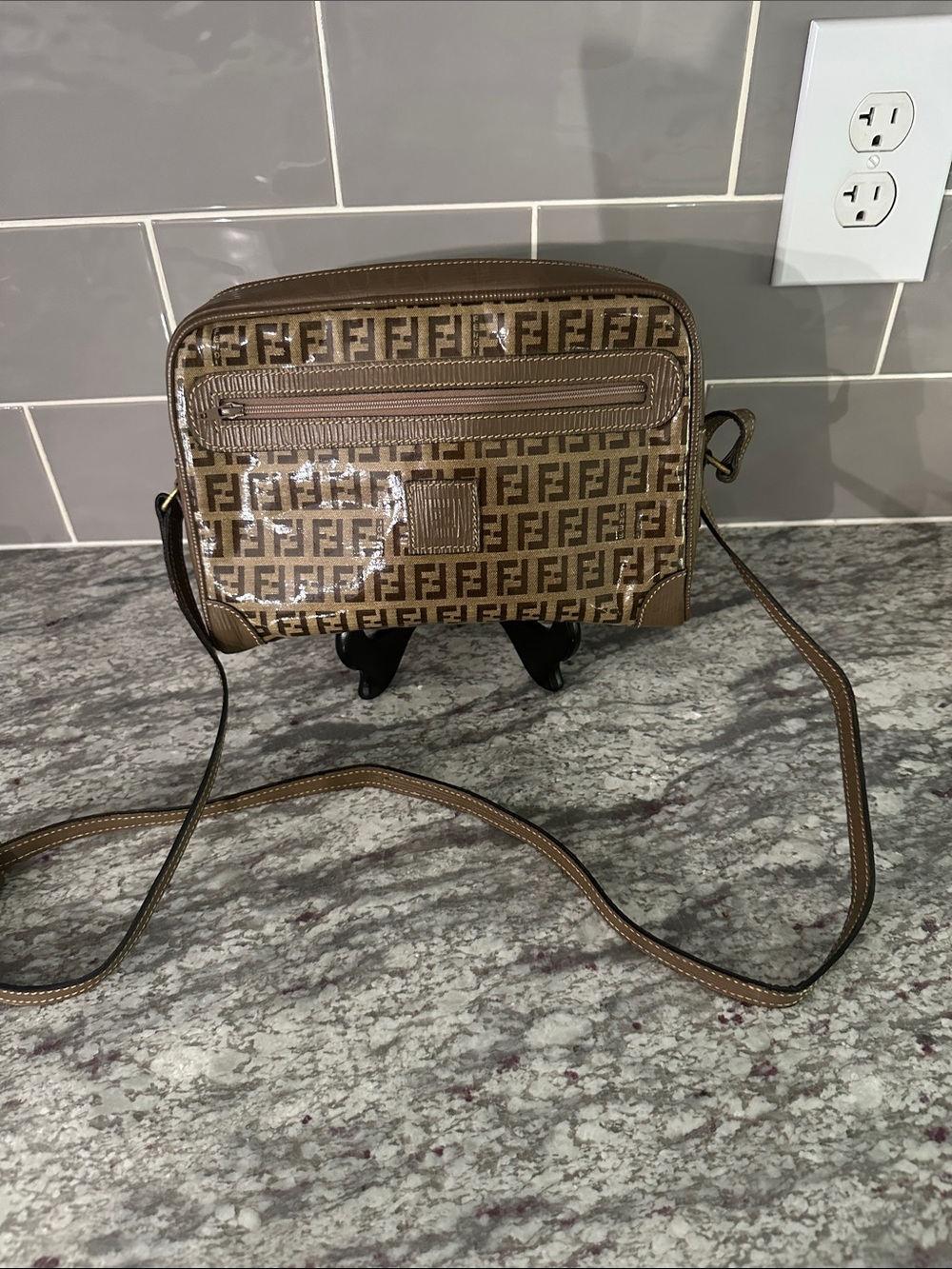 Fendi Zucca FF Monogram small crossbody/ camera bag